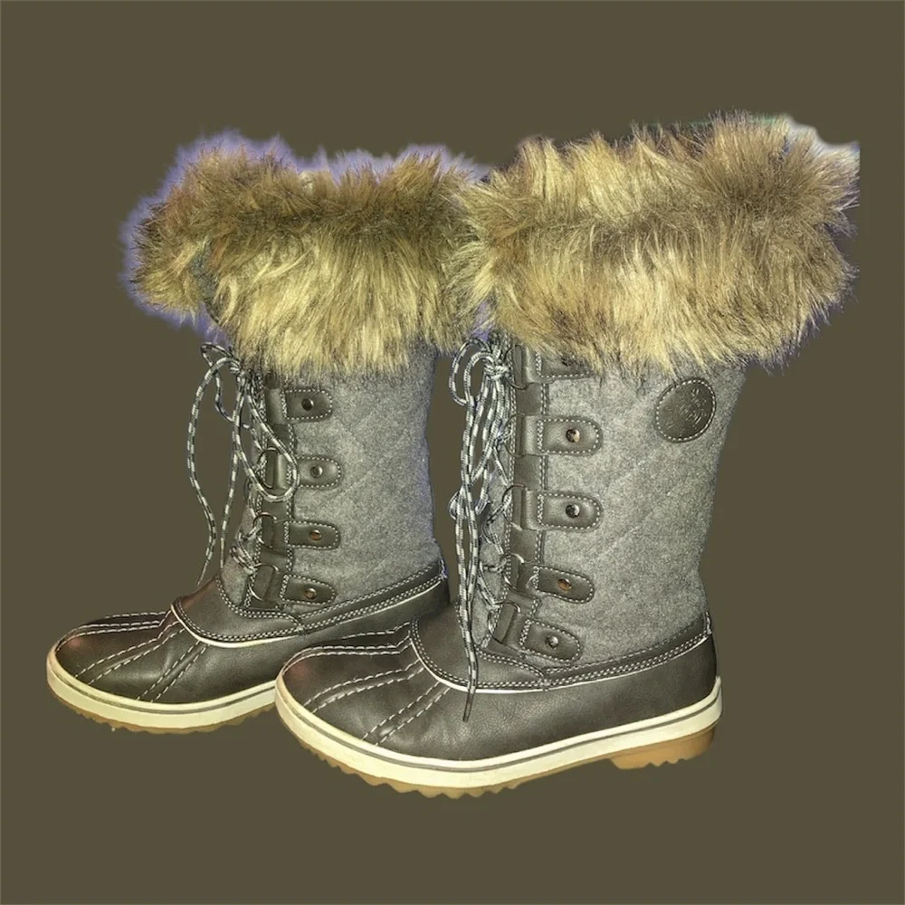 Globalwin 1707-2 Gray Winter Boots Size 6.5 EUC